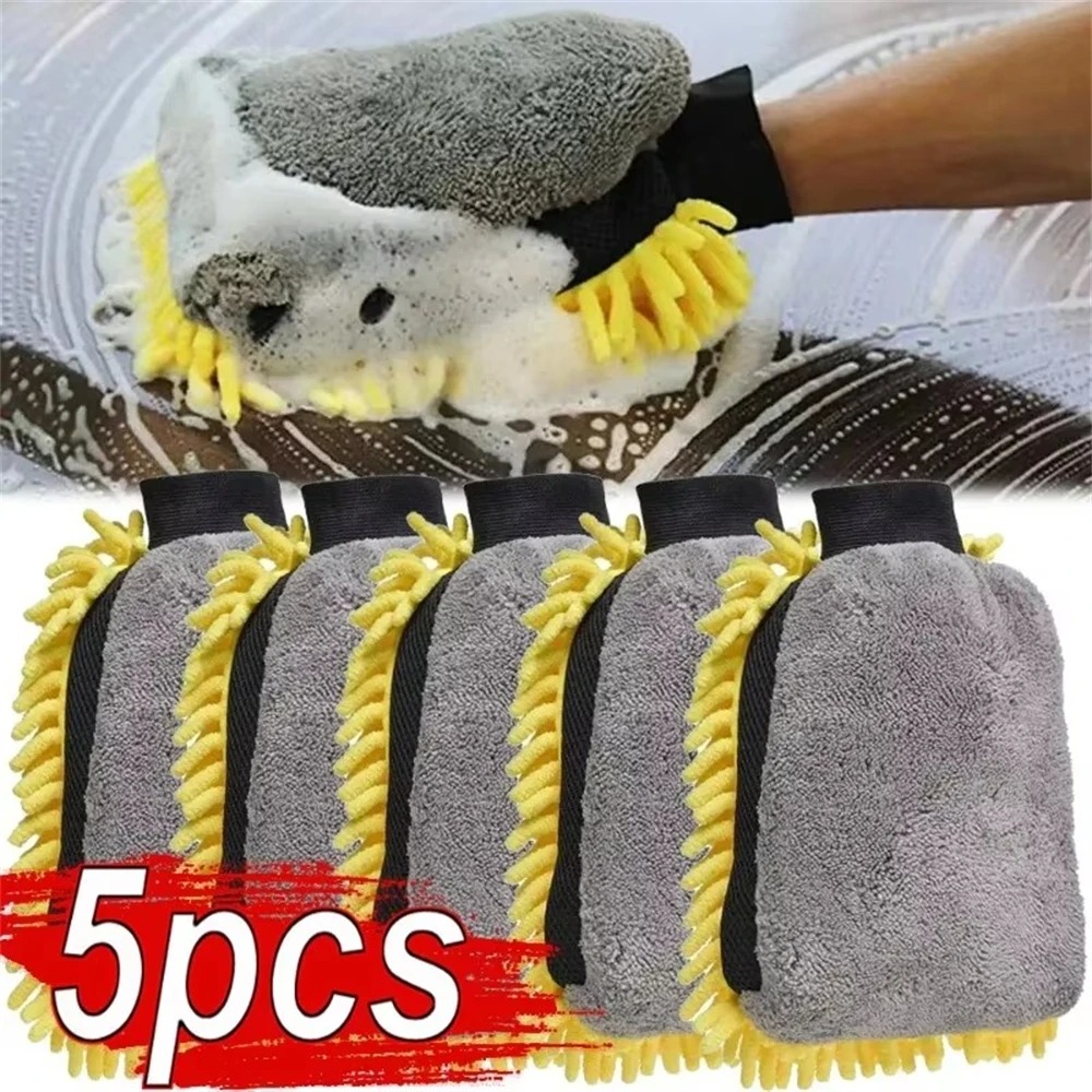 Detailing Brush Set - 1/5 stücke Auto Waschen Handschuhe Wasserdichte