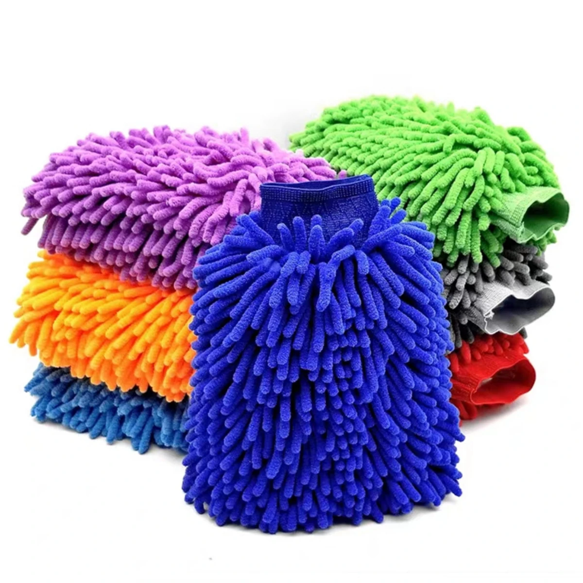 Detailing Brush Set - 1/2 Stück Auto-Waschhandschuh Korallenfleece-Handschuh Weich Kratzfest